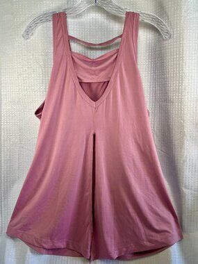 Champion Open-Back / Split-Back Athletic Tank Top Mauve Pink XXL